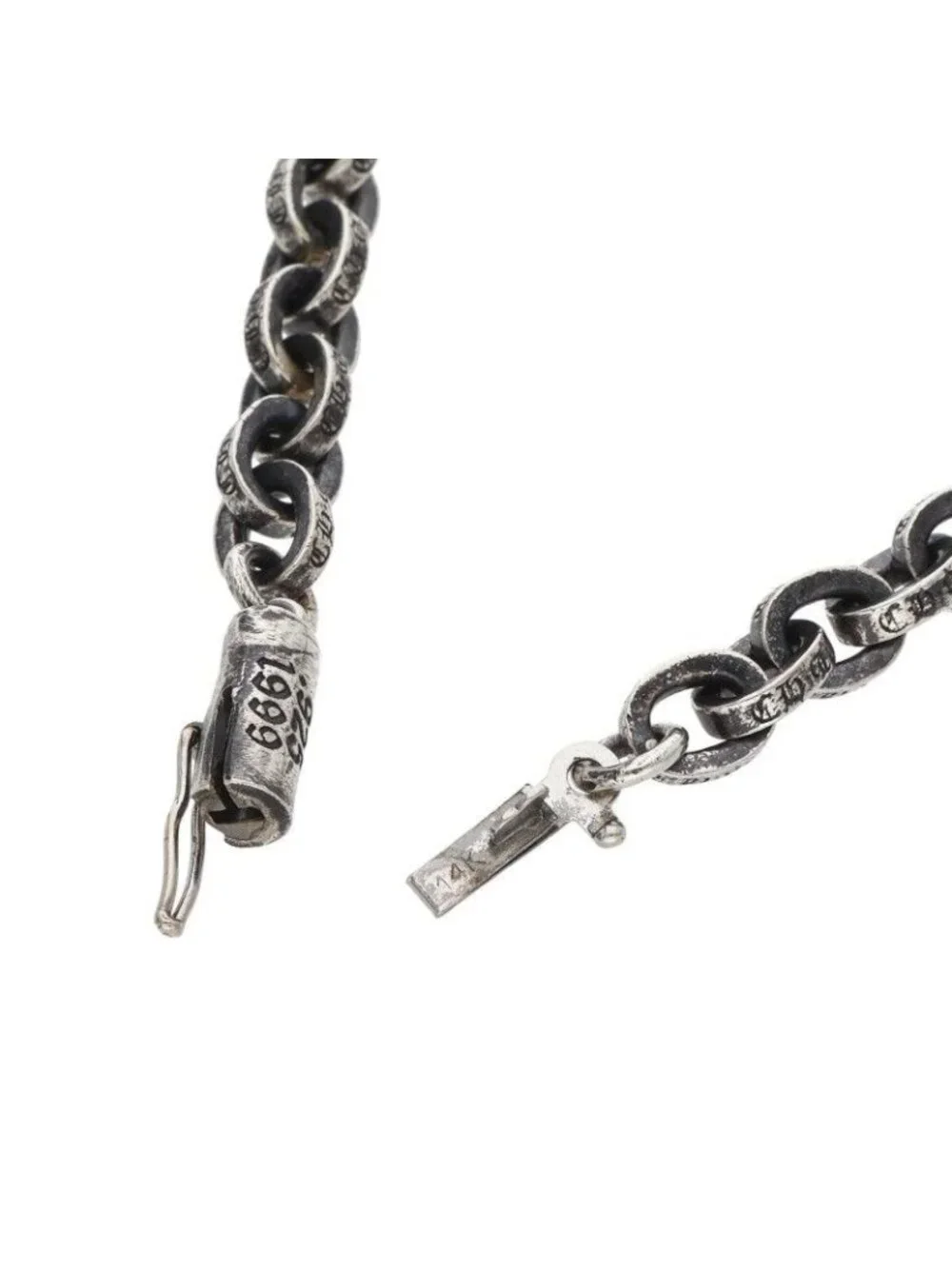Chrome Hearts Paper Chain 24 Silver Necklace